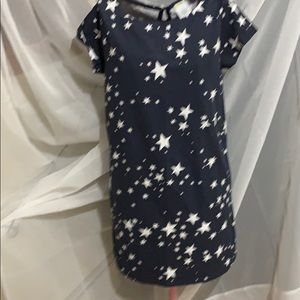 NWT Crew Cuts Girls Dress Navy Blue w/White Stars Size 14